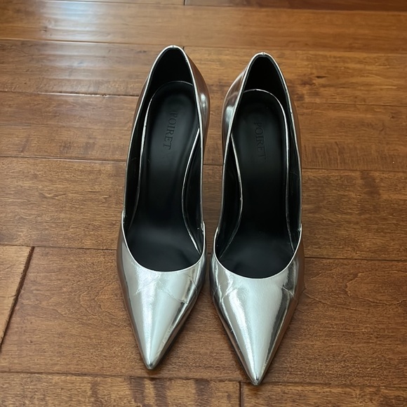 Poiret Toe Pump Metal Rod Heel Italian Shoes size 39.5 - Picture 5 of 16